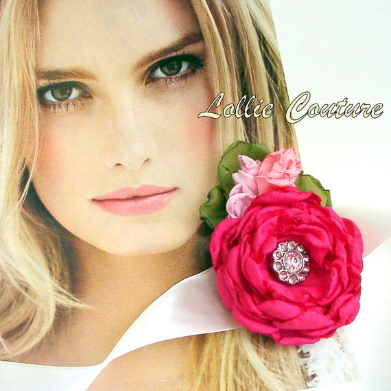 Flower Sash Flower Sash Belt Fabric Flower Belt Fabric Flower Sash