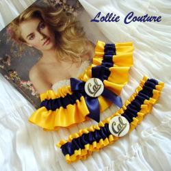 Sports Garters, Logo Garters, Wedding Garters, Bridal Garters, Team Logo Garters